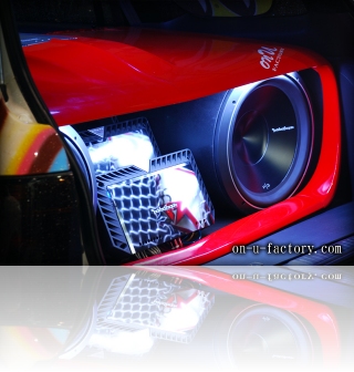 ホンダ　パートナーバン　デモカー　ドアスピーカー　ラゲッジサブウーファー＜京都カスタム・カー・オーディオ オンユーファクトリー＞