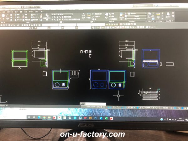 onUfactory　オンユーファクトリー　カーオーディオカスタム　シフトインジケーター　ブースト計　デッキパネル製作　CAD図面デザイン設計　CNCルーター　切り出し