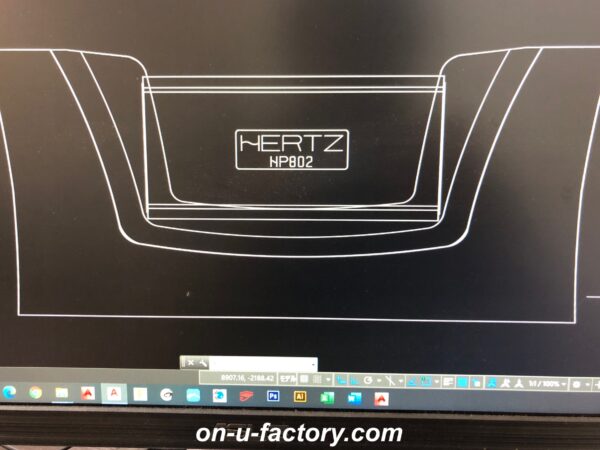 onUfactory　オンユーファクトリー　カーオーディオカスタム　アンプラック製作　CAD図面デザイン設計　CNCルーター　切り出し